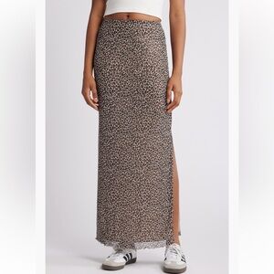 BP Leopard Print Maxi Skirt